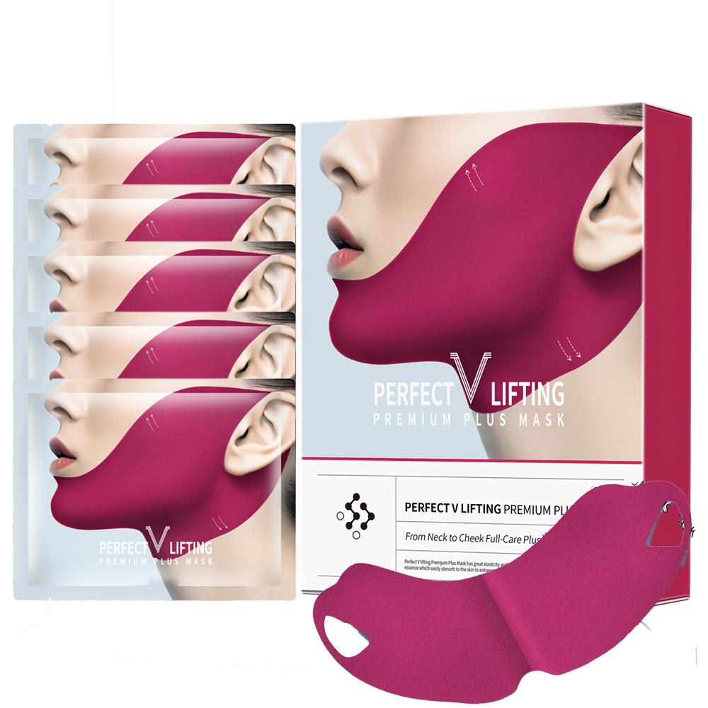 5-Piece V-Lift Face Mask Set - Overnight Collagen Mask with Neck & Chin Support
