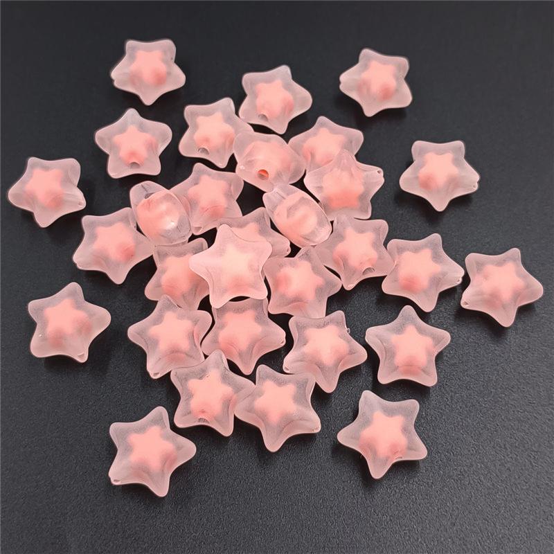 10 шт. Акриловое ожерелье браслет для ювелирных изделий мода ручная работа DIY материал серьги маркировка матовый сердечник пентаграмма бусины