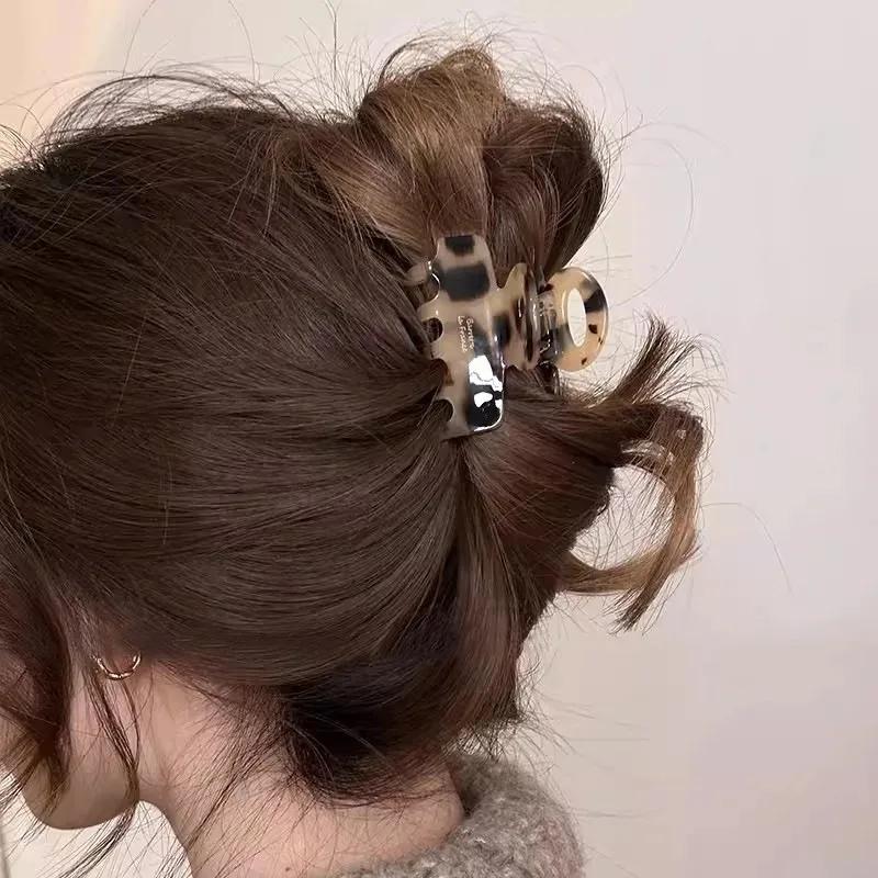 Acetate Hair Claw New Retro Korean Large Crab Hair Clips Shark Clip Simple Hairpin Fashion Hair Accessories for Woman and Girls