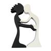 Abstract Couple Wood Ornament Man Woman Silhouette Statue Harmony Between Couple Desk