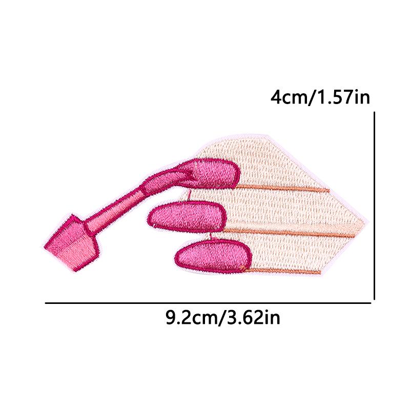 Lips Love Heart Patch Cartoon Embroidery Patch DIY Iron On Patches For Clothing Thermoadhesive Patches On Clothes Sewing Sticker