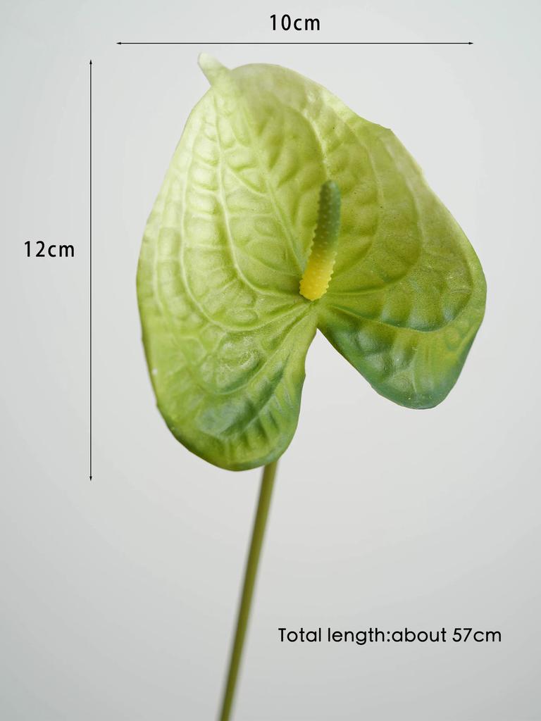 3 шт. Цветы антуриума из ПУ с эффектом реального прикосновения, дизайн в форме сердца, искусственные цветы для дома, свадьбы, цветочных композиций