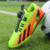 2024 новые детские футбольные тренировочные кроссовки с вращающейся пряжкой TF для мальчиков и девочек, тренировочные кроссовки для игры на траве