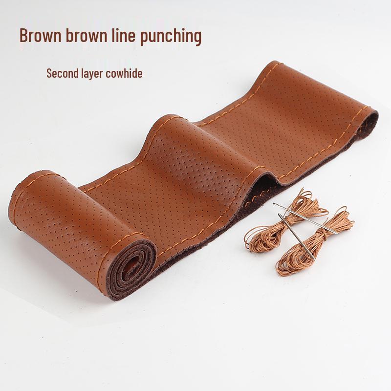 Changan New Energy Car Hand-Stitched Leather Steering Wheel Cover - Men’s
