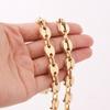 7/9/11mm 7-26" High Quality Gold Tone 316L Stainless Steel Mens Womens Coffee Bean Beads Chain Necklace or Bracelet
