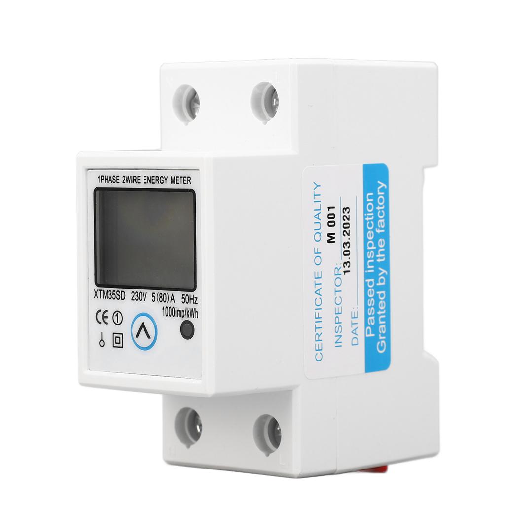 Электронный счетчик электроэнергии Обнаружение тока, напряжения и частоты Сбрасываемый Цифровой для DIN-рейки