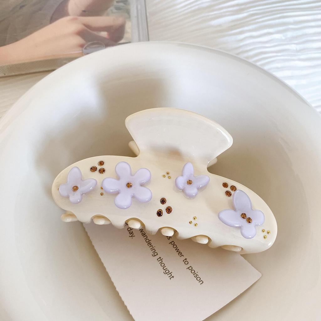 Корейская шпилька из ацетата «Темперамент»: Заколка-бабочка со стразами - креативная заколка-акула для милой девушки