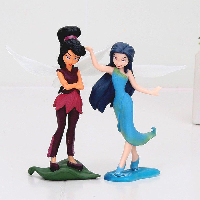 Очаровательный набор из 7 фигурок феи Динь-Динь Tinkerbell Для детей С подставками