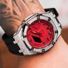 CASIO Unisex Liquid Crystal,Analog Dual Display Series 48.5mm Red Watch GA-2100-4A(Watch8--)