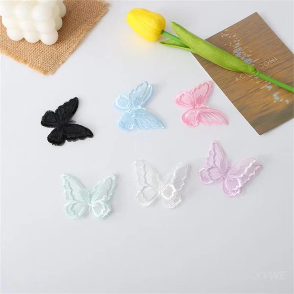 20 шт. бабочка из шифона Dreamy 6 см швейные ремесла украшения дизайн одежды материалы