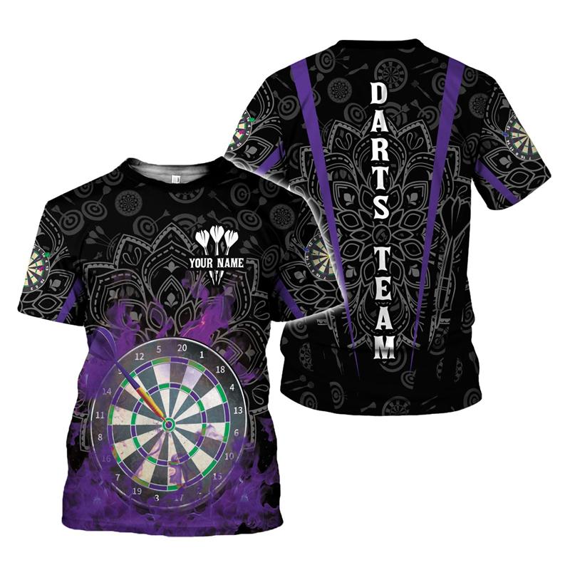 Персонализированная 3D-печатная футболка с изображением дартсмена, футболка для фанатов дартса, летние свободные топы с коротким рукавом, одежда