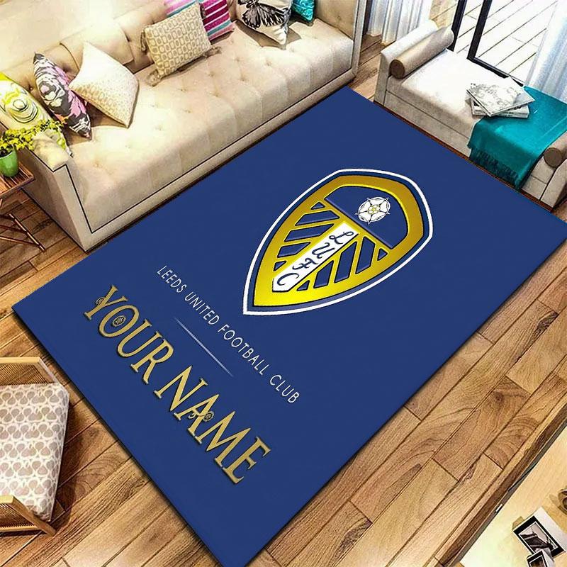 Leeds United Custom Name Carpet Rug for Living Room Bedroom Home Sofa Decoration,Kids play Non-slip Floor Mat