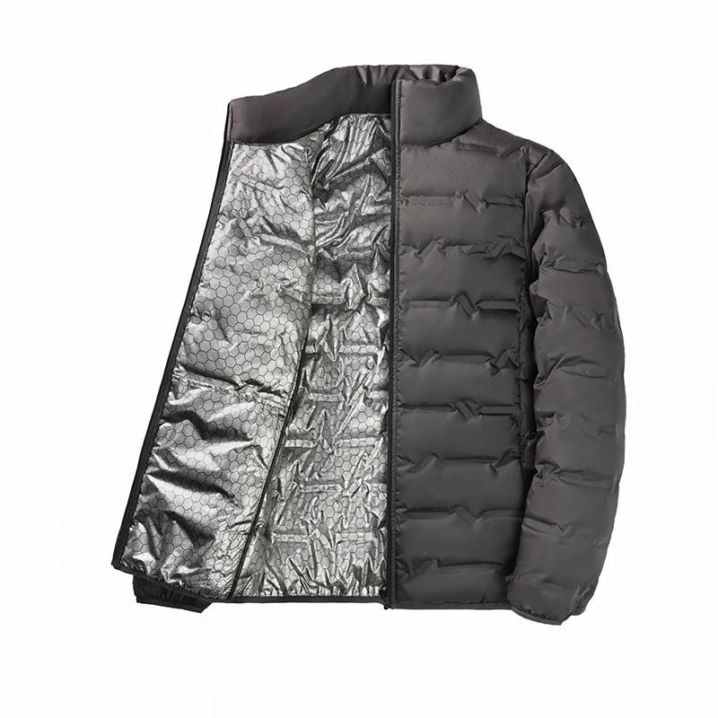 Мужская зимняя куртка из белого утиного пуха, теплая, толстая, со стойкой, ветрозащитная куртка-пуховик, молодежная, простая, однотонная, водонепроницаемая куртка