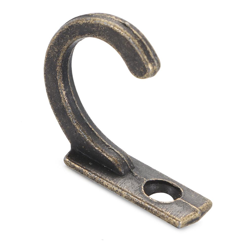Shelf Storage Clothes Towel Organizer Coat Hanger Wall Door Single Prong Hook Metal Antique Hooks