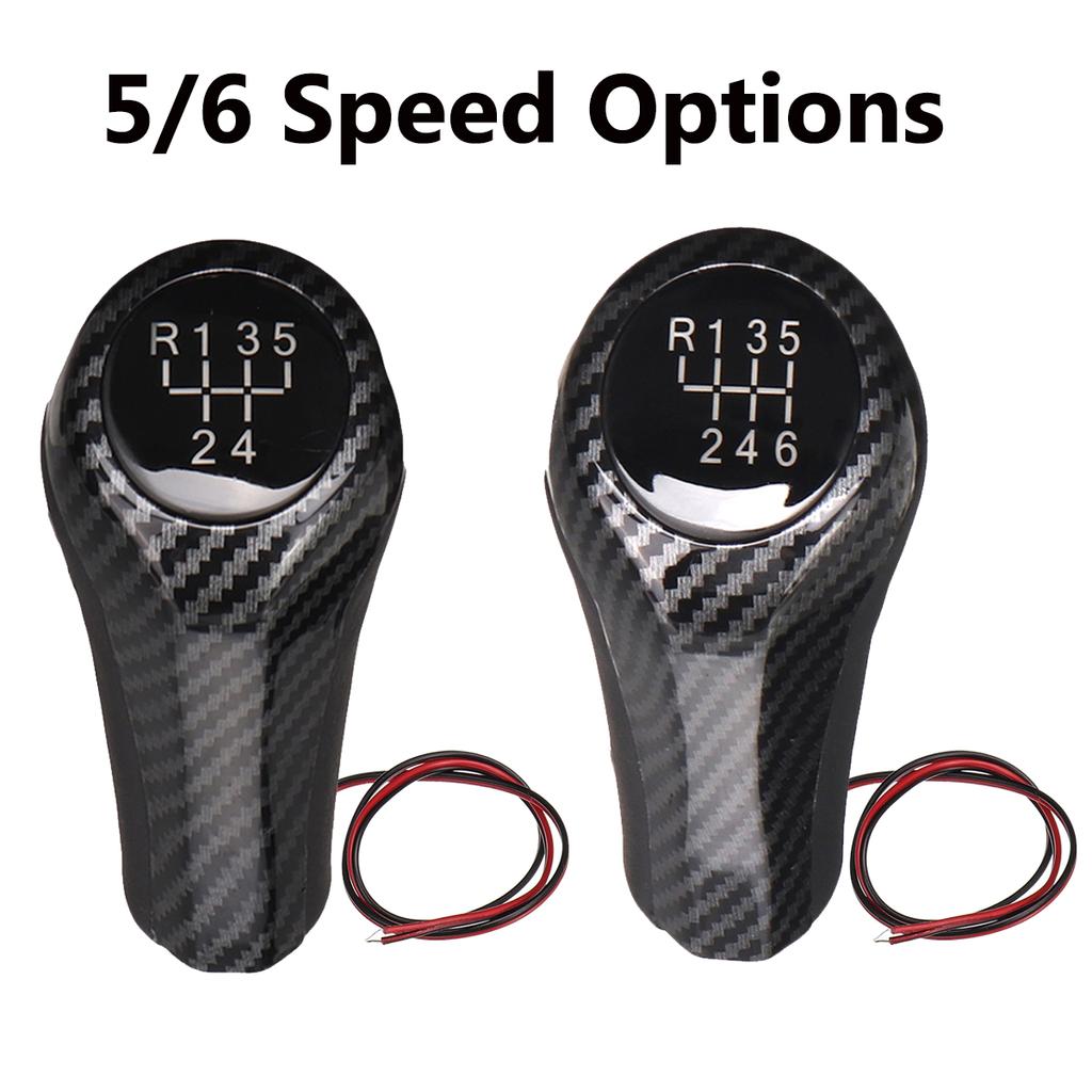 5/6 скоростная светодиодная ручка переключения передач из углеродного волокна со светодиодной подсветкой, ABS рычаг переключения передач, ручка для BMW E46 E90 E91 E92 X1 X3 X5
