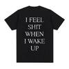 Yungblud I Feel Shit When I Wake Up Футболка Мужская Одежда Мода Хип-Хоп Короткий Рукав Футболки Хлопок Повседневная Футболка Уличная Одежда