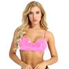 Women's Sexy Wetlook Bra Top No Padded Wireless Bustier Corset Clubwear