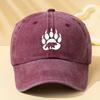 Bear Paw Printed Baseball Cap Is Suitable for Outdoor Sports, Camping, Festivals, and Parties. Duck Billed Cap