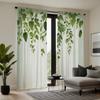 2pcs HD Pastoral Style Small Fresh Weeping Willow Decorative Curtain Green Digital Printed Curtain Home Decoration Style Deco