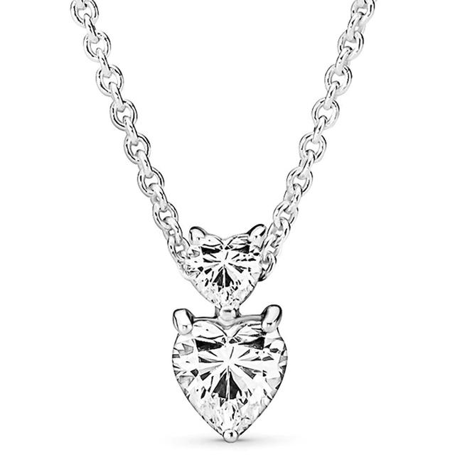 925 Sterling Silver Round Halo Family Always Encircled Crown O Geometric Chain Necklace For Popular Bead Charm Diy Jewelry