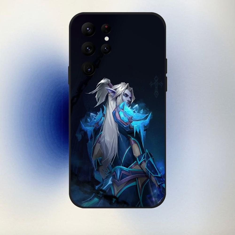Игровой чехол для телефона W-World Of W-Warcraft для Samsung S24,23,22,30,21,10,9,Ultra,Plus,Lite,FE,5G Черный Мягкий чехол
