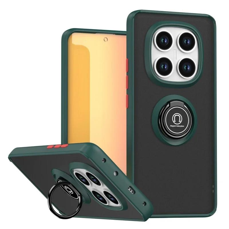 Бронированный матовый чехол для Xiaomi 15 Ultra Redmi Note 14 Pro 5G 14C Чехол с автомобильным магнитным держателем-кольцом для Redmi Note 14 Pro Plus Funda