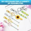 20 Pieces Alloy Bead Keychain Set Sturdy Lobster Clasp Jewelry Making Set for Keyrings and Craft Supplies Daily Use