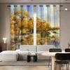 2-х компонентные перфорированные шторы с высокой степенью затемнения, двухсторонние матовые римские шторы, принты с изображением осеннего леса, спальни, балконы, гостиная
