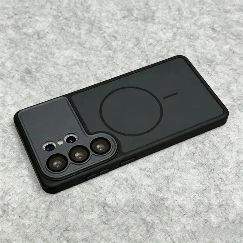 Matte for  Camera Film Case for Samsung Galaxy S26 Ultra Plus Magnetic Wireless Charging Frosted Shockproof Cover