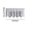 1Pc Valance White Window Drapes European Style Lace Curtains Kitchen Cafe Floating Sheer Window Drapes