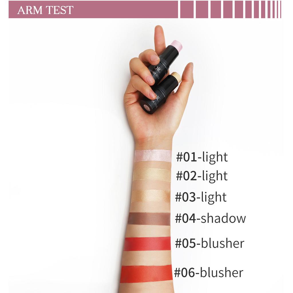 Blush and Bronzer Stick for Face | Non-Greasy, Hydrating Makeup with Natural Finish | Buildable Highlighter, Long-Lasting Cheek Color