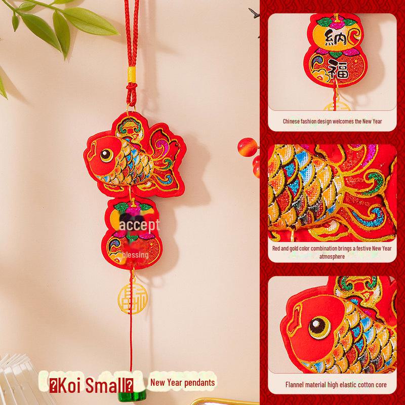 Подвеска к празднику весны 2025 года - год Змеи - колокольчик ветра бога богатства Фу для новогоднего украшения гостиной.
