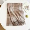 Retro Autumn and Winter British Scarf Women's High End Plaid Thickened Warm Scarf Couple Student Shawl Windproof