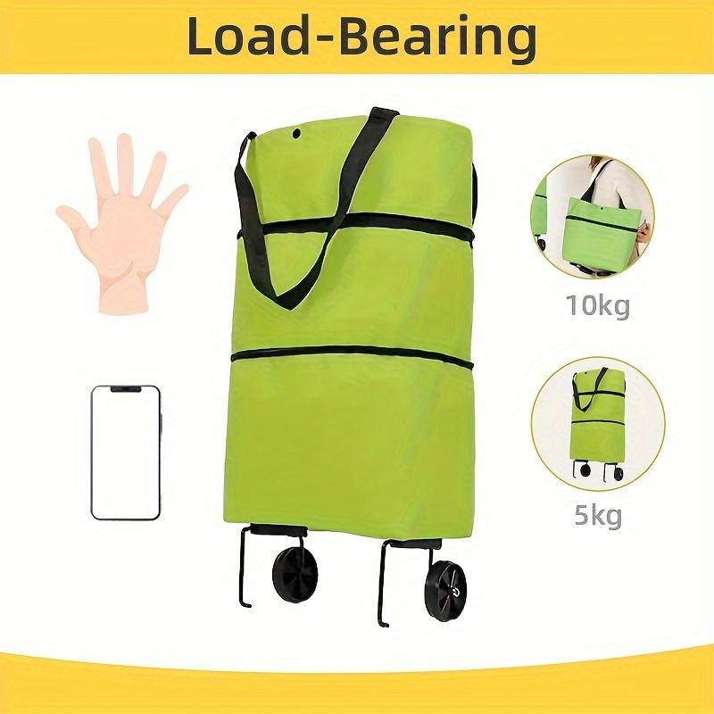 1pc Easy-Glide Wheeled Shopping Bag – Extra-Large, Foldable & Multipurpose – Versatile Carrier for Groceries & Goods On the Go