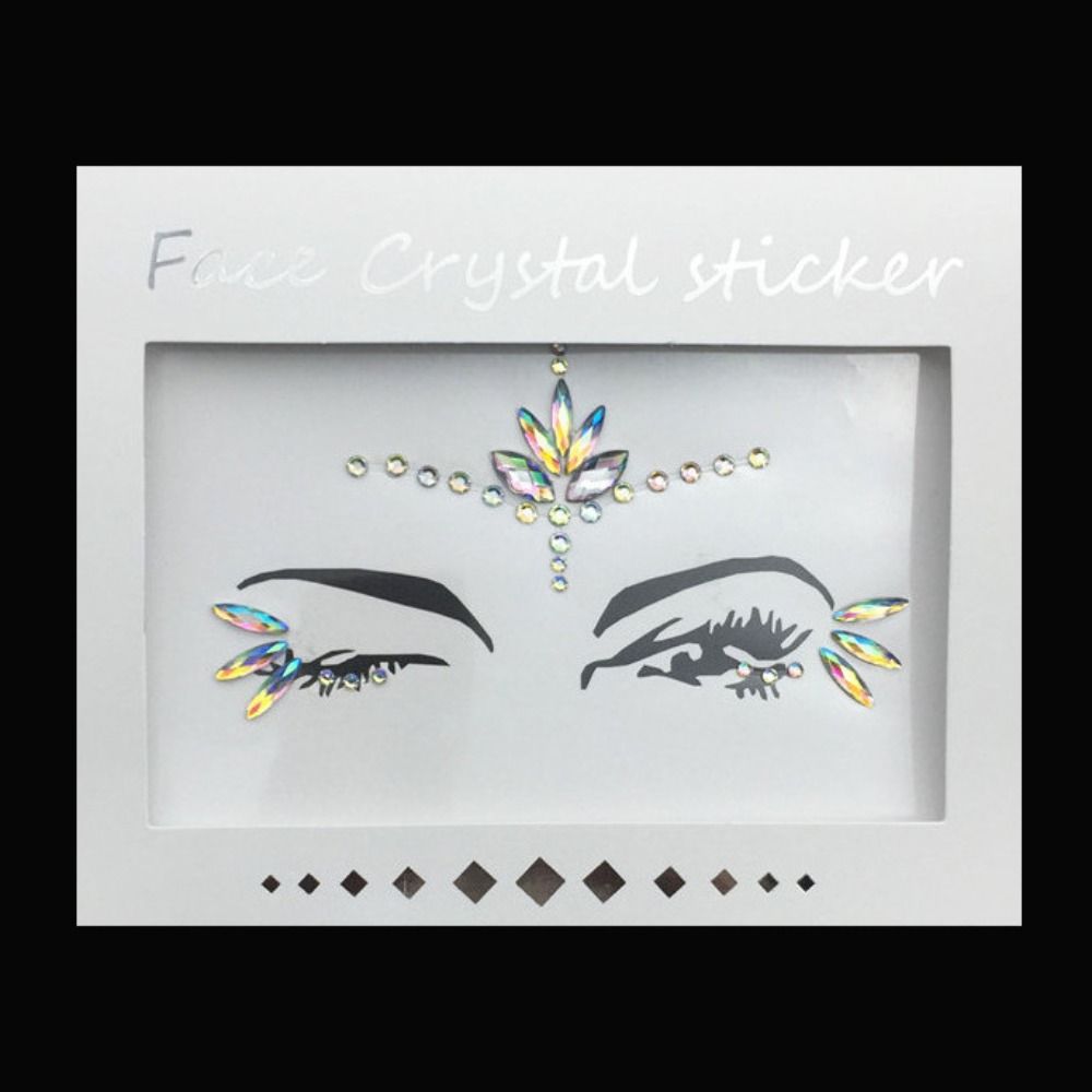 Shadow Crystal Pearls Makeup Tools Eyeliner Diamond Decals Face Tattoo Stickers Face Rhinestone Stickers Body Colored Diamonds