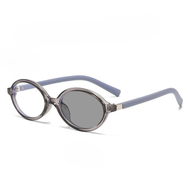 Ретро Овальная Оправа Фотохромные Очки для Чтения Женские Плюс Диоптрии Очки Мода Анти-синий Свет Рецептурные Солнцезащитные Очки