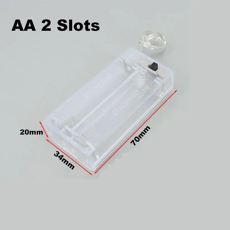 5 шт., 2/3/4 слота, держатель для батарей типа AA AAA, 1,5 В/3 В/4,5 В/6 В, батарейный отсек AA с проводами, переключатель включения/выключения, винтовая крышка, задняя крышка