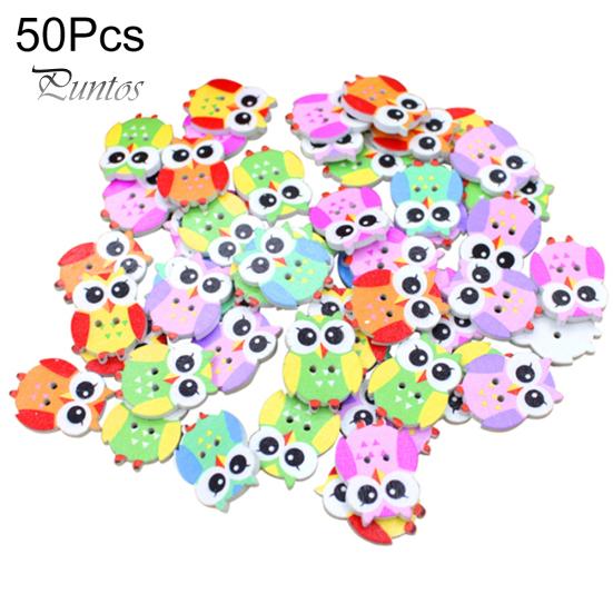 50 шт. деревянные пуговицы в виде птицы, бабочки, совы, улитки и сердца для шитья своими руками, скрапбукинга