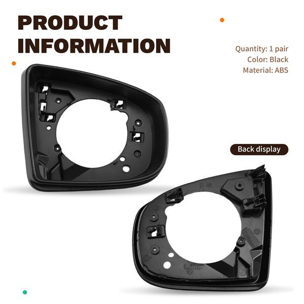 BMW X5 E70 Rearview Mirror Frames (Pair: 51167180737, 51167180738)