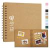 7-Inch Scrapbook Photo Album 40 Pages Twin-wire Binding DIY Hard Cover Spiral Wedding Travel Baby Shower Children Family Anniversary Picture