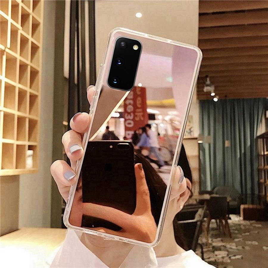Зеркало для макияжа Блестящий силиконовый чехол Для Realme 9 Pro OPPO A96 A54 A74 A94 A79 5G A76 A53 A16 A38 A57 A77 A60 Чехол
