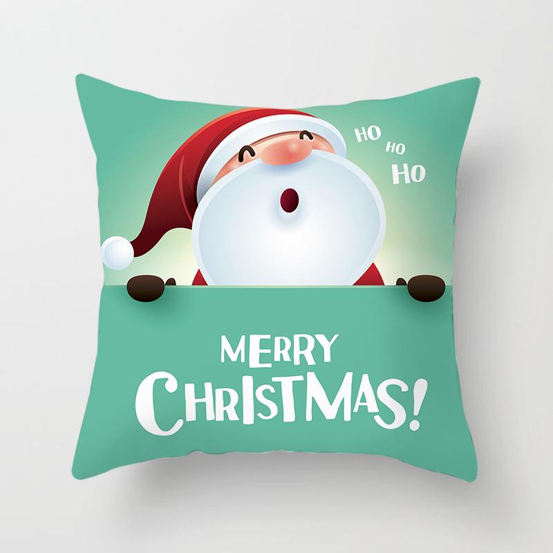 Cartoon Christmas Throw Pillow Set Santa Claus Sofa Gift Home Decor Pillowcase Christmas Gift Pillowcase