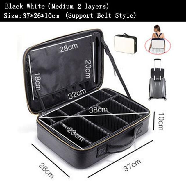 Female Alligator Makeup Case Leather Professional Cosmetic Case Brushes Make Up Suitcase Women Travel Beautician Cosmetics Bag