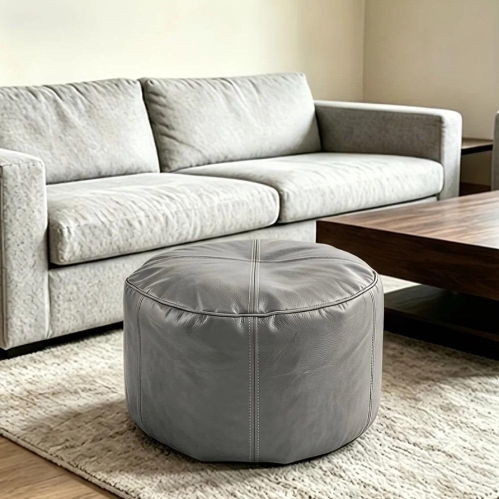 Unstuffed Bean Bag Cover Large Capacity Pouf Cover Non-Slip Round Lazy Sofa Covers Home Use