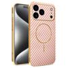 Гальваническое покрытие Текстура волокна Магнитный чехол для iPhone 17 Air 16 15 14 Plus 13 12 Pro Max Защита камеры объектива для Magsafe Чехол для телефона