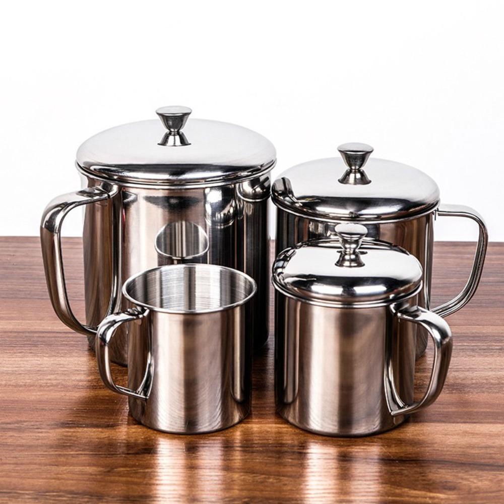 С крышкой кружка для кофе антиожоговая пивная кружка прочная нержавеющая сталь кружка для воды кемпинг