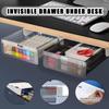 Drawer Type Storage Box Under Desk No Punch Self Stick Drawer Organizers Invisible Office Stationery Storage Drawer