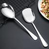Big Spoon Long Handle Comfortable Grip Ladling Stainless Steel Buffet Dinner Large Size Serving Spoon
