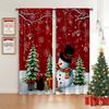 2024 Санта-Клаус С Новым годом Рождественская елка Красная зеленая Детская спальня Гостиная Домашнее украшение Шторы