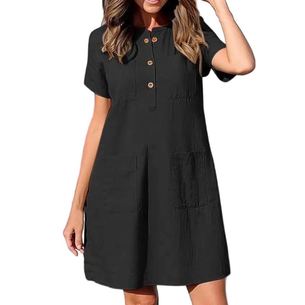 Женский повседневный сарафан длиной до колена, модное удобное платье